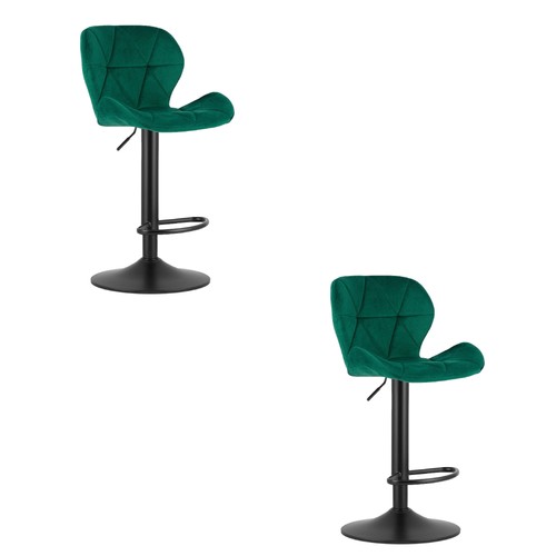Tabouret west velours vert - velours,