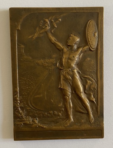 Medaille plaque en bronze - /,