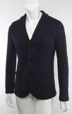 HARRIS WHARF LONDON Mens Navy-Blue Herringbone Soft Casual Blazer Jacket 46