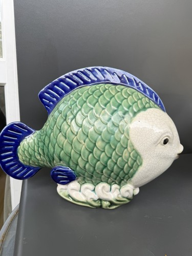 Poisson céramique signé a - en,