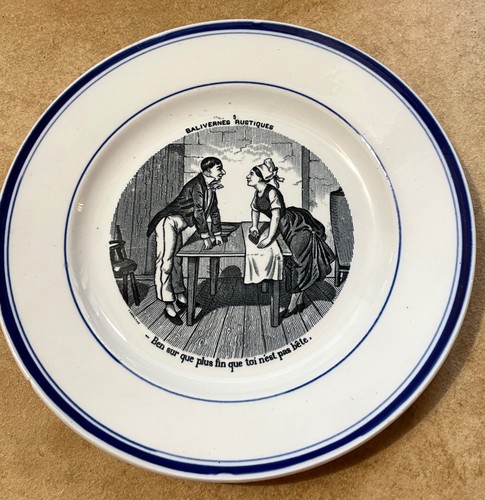 Assiette parlante ancienne - , –