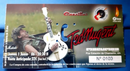 Ticket billet place concert - billet,