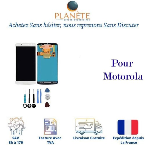 Ecran lcd complet - blanc, sans