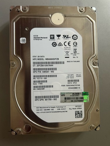 Hpe 6to 6tb sata - 6to,
