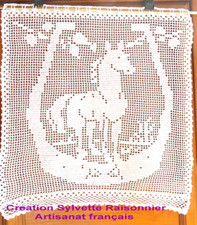 BRISE BISE RIDEAU AU CROCHET FAIT MAIN ARTISANAT FRANCAIS   DISPO CHEVAL BLANC