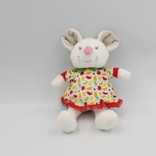 Doudou souris blanche rouge