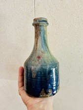 Ancien Vase Bouteille Alain Gaudebert Grès De Puisaye Pottery La Borne Céramique