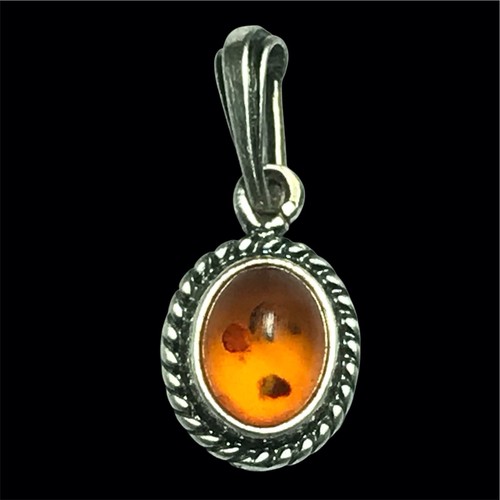 Ancien pendentif ambre - pendentif,