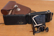 vintage APPAREIL PHOTO ANCIEN à soufflet LUMIERE anastigmat FIDOR 6.6 + housse