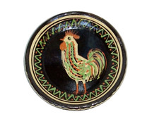 assiette au coq terre cuite