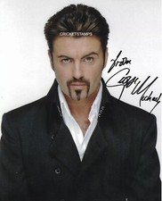 George Michael Réimpression Photo Dédicacée Taille 20.3cmX27.9cm