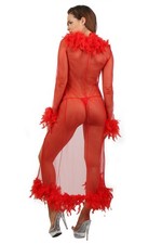 Déshabillé Long Femme Plume