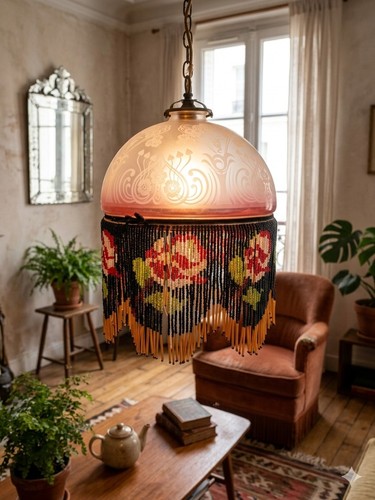 Suspension ancienne globe