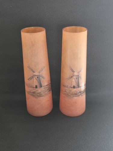 Paire vases pâte verre - pÂte,