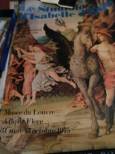 AFFICHE ANCIENNE 1975 PEGASE CHEVAL ailé HERMES CADUCEE STUDIOLO ISABELLE d'ESTE