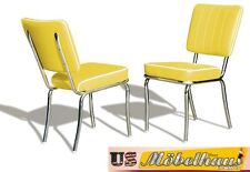CO-25 Jaune Bel Air Meuble 2 Chaises Dîner de Cuisine Dans Style 50er Années