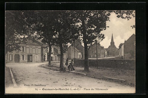 Cpa ouzouer marché place - cpa, ouzouer-le-marché,