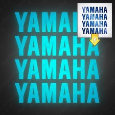 Lot 4 stickers YAMAHA 10 cm BLEU réfléchissant kit visibilité tuning autocollant