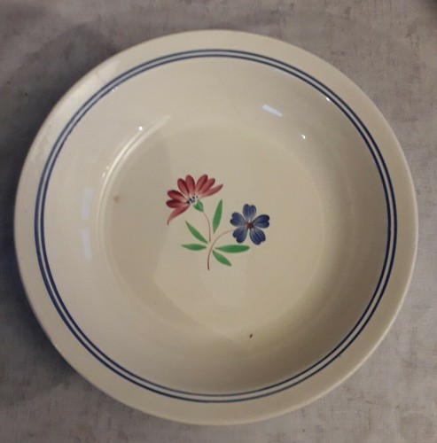 Ancien plat rond - rond, creux