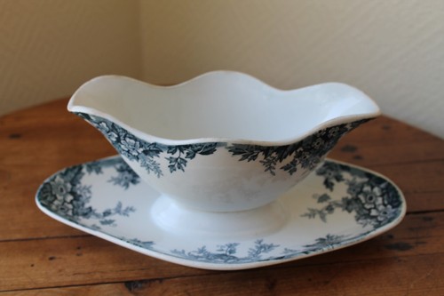 Ancienne saucière faïence - saucière, en