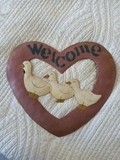 Coeur décor mural de bienvenue, en métal, artisanat de Haîti