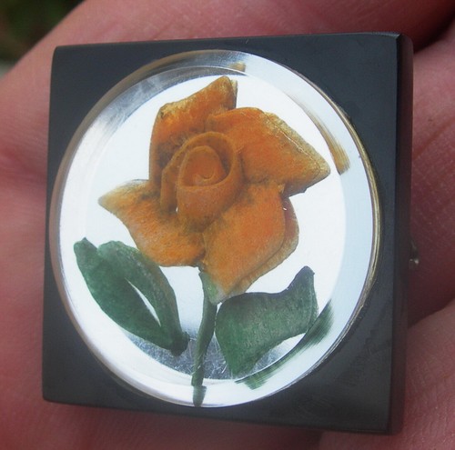Vtg broche une rose - une,