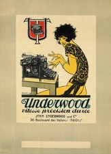 PUB MACHINE éCRIRE  UNDERWOOD