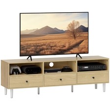 HOMCOM Meuble TV 140x34x45cm