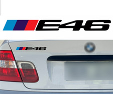 LOGO E46 POUR BMW MOTORSPORT SPORT RACING NOIR 18cm AUTOCOLLANT STICKER BA228N