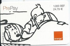 BELGIQUE - MOBICARTE ORANGE - TINTIN & MILOU