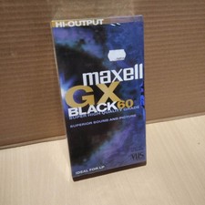 cassette vidéo VHS vierge NEUVE scellée sealed - MAXELL HGX black 60 - SUPER