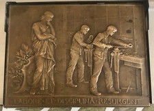 MÉDAILLE PLAQUE EN BRONZE