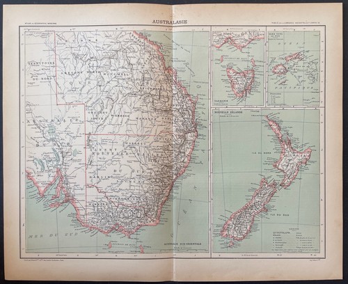 Australasie aïtoff carte - australasie, d.