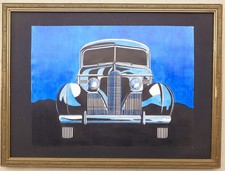 Tableau Encadré Signé Daté-Street Art-Pop Art-Voiture