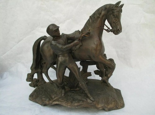 Rare statue jockey son - statue, et