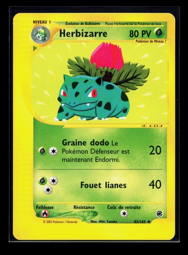 Carte pokémon herbizarre - carte,