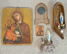 Lot d'objets décoratifs thème religieux