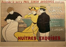 Affiche publicitaire vente d'huitres,  Leonetto Cappiello, 1901 (111 x 80 cm)