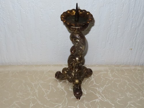 Porte bougie ancien - porte-bougie, bois