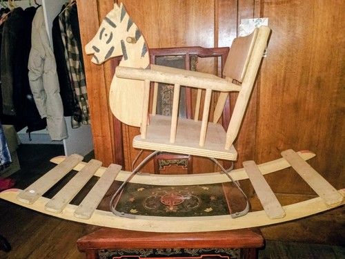 Cheval bascule bois 1950 - bascule,