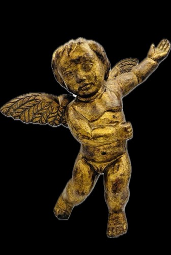 Grand putto bois sculpté - putto, en