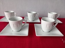 Nespresso  / 5 tasses expresso et soucoupes blanches / Tasse Café Expresso 