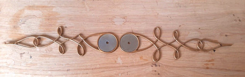 Paire ornements en métal - paire,