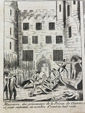 Massacre de Septembre 1792 Hôpital de Bicêtre Paris Gravure révolution Française