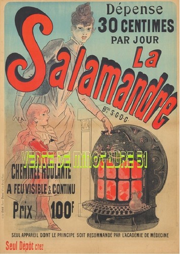 Salamandre poêle vers - la,