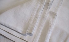 Vintage French Metis Linen Sheet. Excellent condition. White 200cm x 292cm