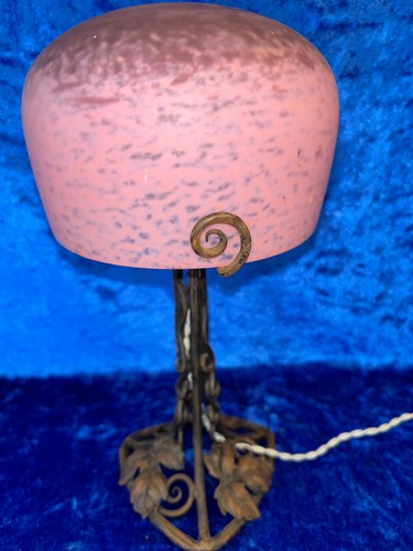 Lampe art deco pate - , verre