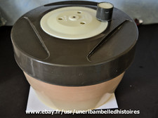 Essoreuse à salade vintage orange et  Marron, breveté 72 20266