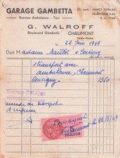 52 HAUTE-MARNE CHAUMONT, taxi, Walroff G. 1949 ambulance, transport