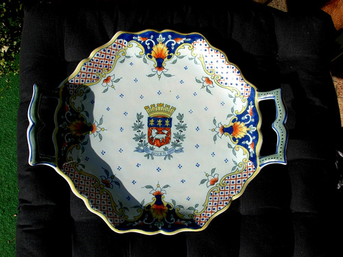 Beau plat porcelaine ancienne